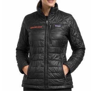 Patagonia Women's Nano Puff Small Insulated Jacket Black New Belgium Logo Flawed